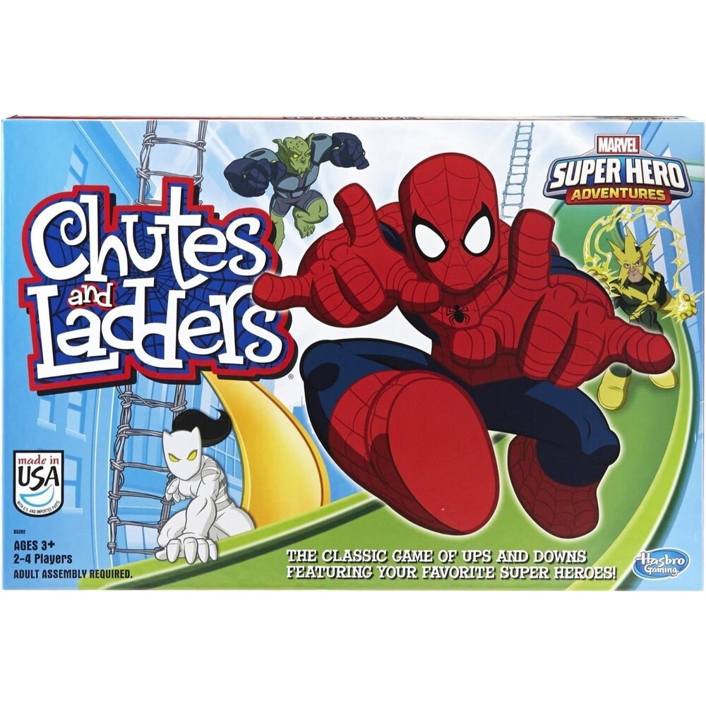Hasbro Chutes and Ladders: Marvel Spider-Man Edition Board Game
